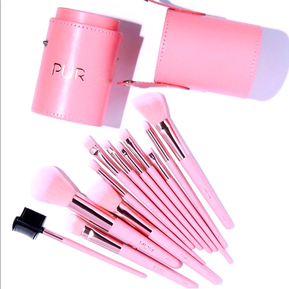 PÜR 12-Piece Cruelty-Free Brush Set with Cup